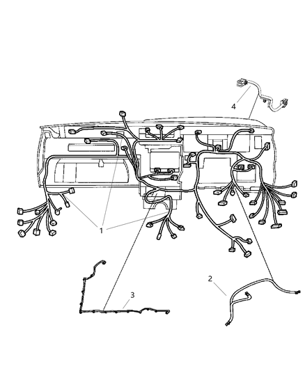 2011 Dodge Durango Wiring-Instrument Panel Diagram for 68085275AC