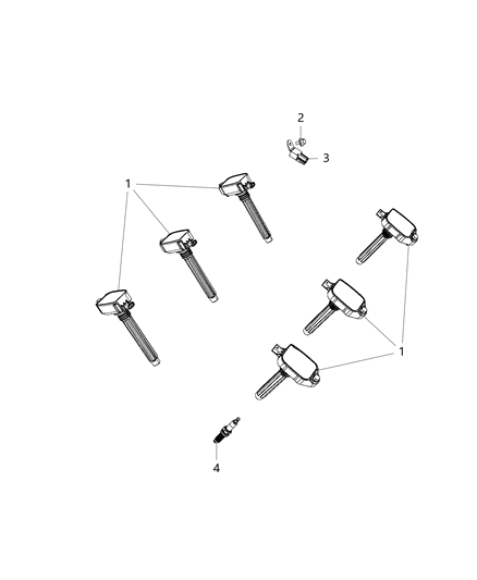 2016 Dodge Durango Ignition Coil Diagram for 68223569AC