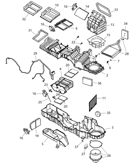 2007 Dodge Ram 3500 Heater Unit Diagram