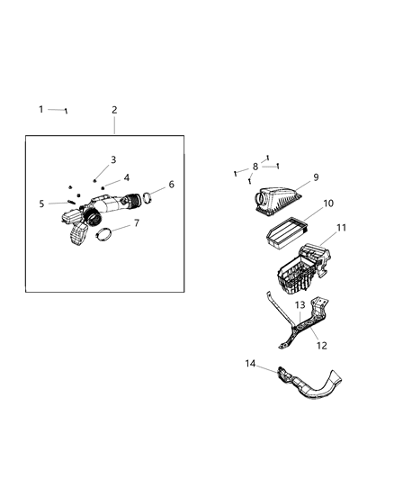 2020 Jeep Gladiator Air Cleaner Diagram