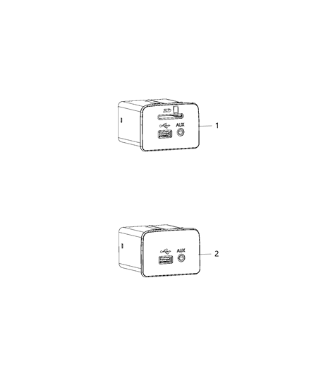 2014 Ram 1500 U Connect Media & Charging Center Diagram