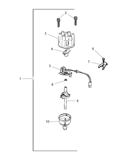 1998 Dodge Ram 2500 Quad & Club Cab Distributor Diagram