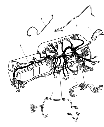 2011 Ram 2500 Wiring-Instrument Panel Diagram for 68071808AC