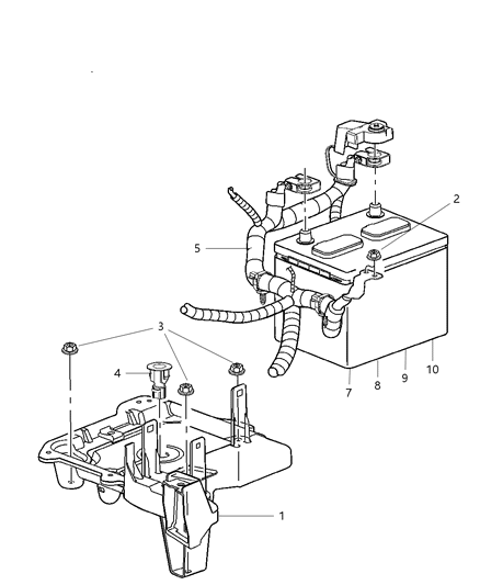 2004 Jeep Liberty Battery Cable Harness Diagram for 56010480AE