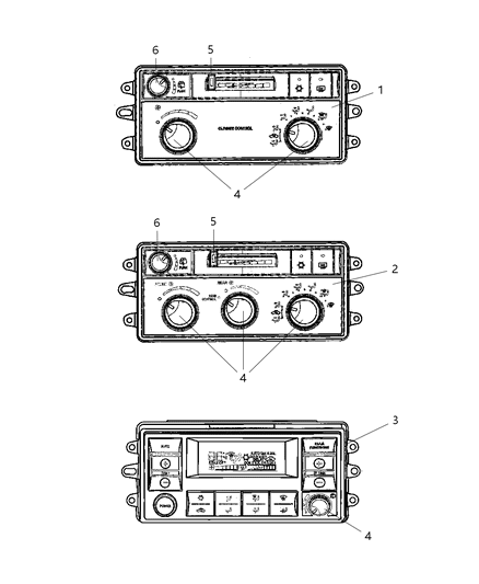 2004 Dodge Durango Knob-Heater Control Diagram for 5135536AA