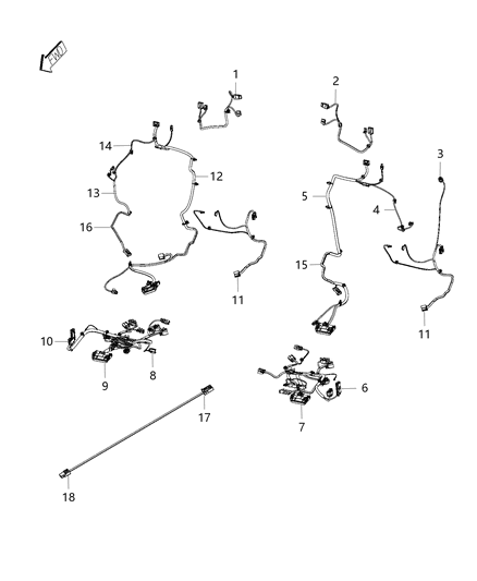 2015 Jeep Grand Cherokee Wiring-Side Air Bag Diagram for 68101088AA