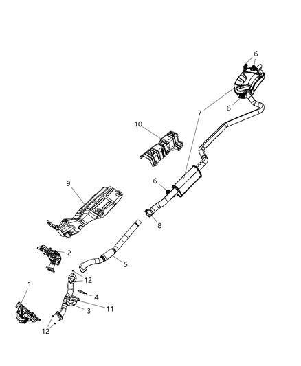 2009 Dodge Journey Exhaust System Diagram 3