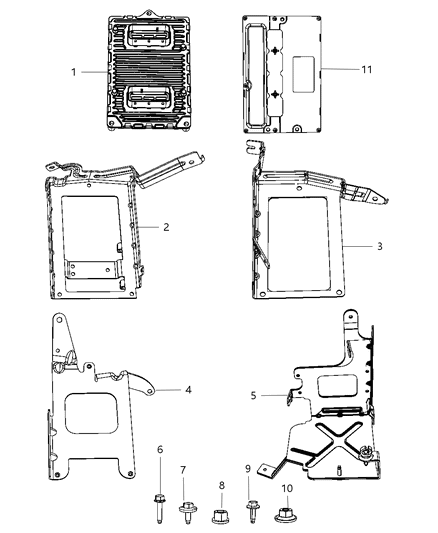 2011 Chrysler 200 Powertrain Control Generic Module Diagram for RL150541AD