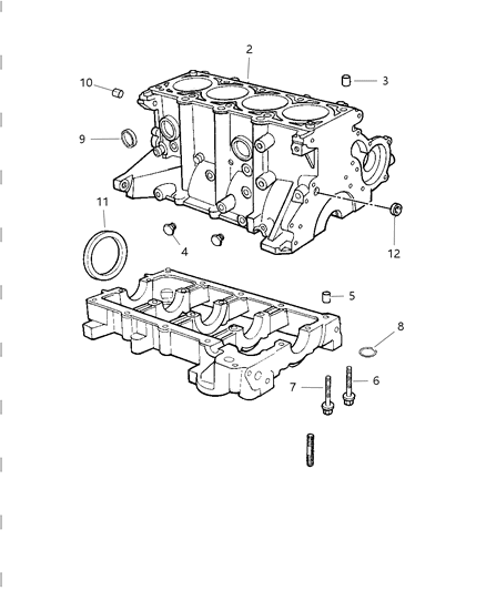 1997 Chrysler Sebring Coupe Cylinder Block Diagram 2