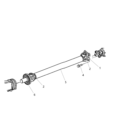 2007 Jeep Liberty Rear Drive Shaft Diagram for 52853140AD
