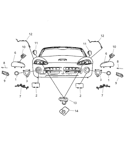 2006 Dodge Viper Wiring-HEADLAMP Jumper Diagram for 5030505AA