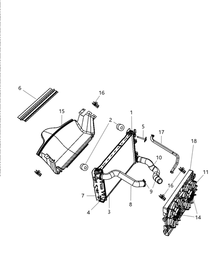 2008 Dodge Viper Radiator & Related Parts Diagram