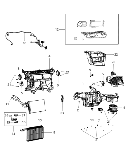 2011 Chrysler 300 A/C & Heater Unit Diagram