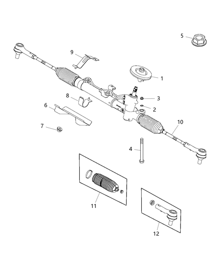 2015 Ram ProMaster City Steering Gear, Rack And Pinion Diagram