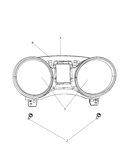 2011 Dodge Journey Cluster, Instrument Panel Diagram