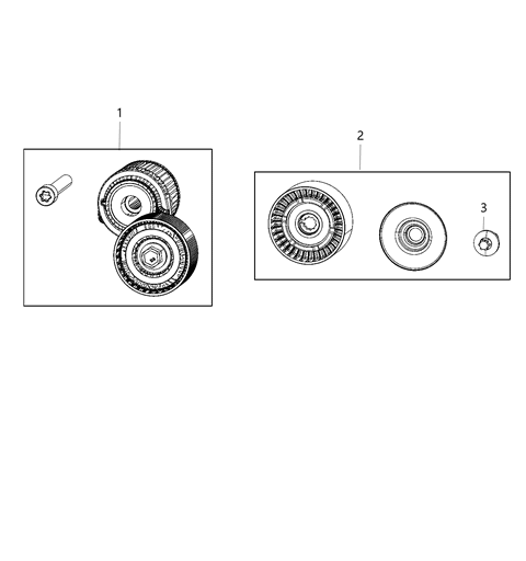 2021 Jeep Wrangler Pulley & Related Parts Diagram 2