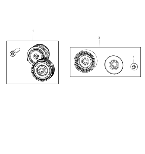 2021 Jeep Wrangler PULLEY-Belt Diagram for 5281765AB