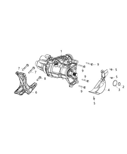 2015 Jeep Renegade Assembly, Power Transfer Unit Diagram 1