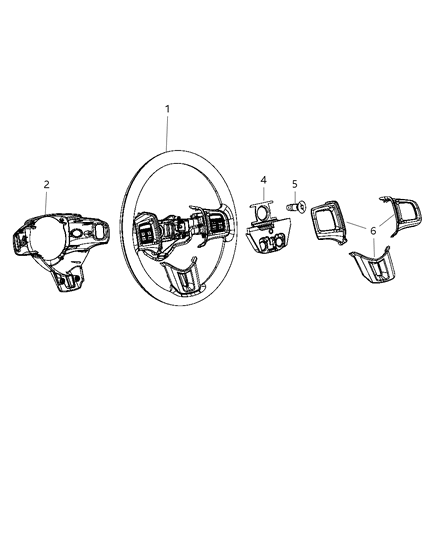 2012 Dodge Durango Steering Wheel Assembly Diagram