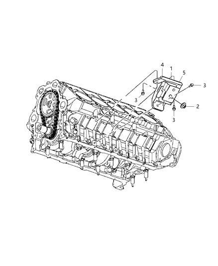 2008 Dodge Viper Engine Mounting Left Side Diagram