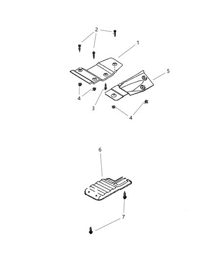 1998 Dodge Durango Heat Shields Diagram