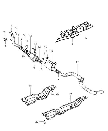 2009 Dodge Ram 5500 Clamp-Exhaust Diagram for 52121859AC