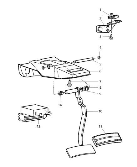 2002 Dodge Ram 2500 Regular Cab Brake Pedals Diagram