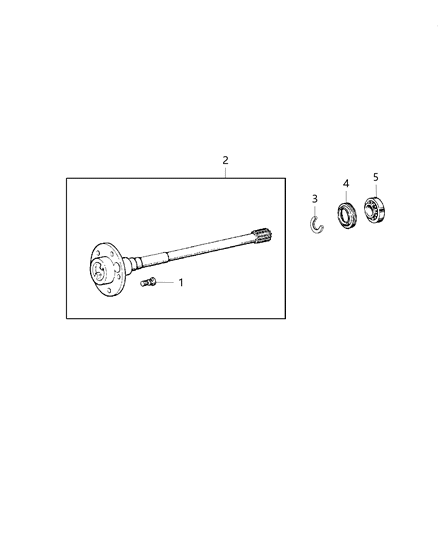 1997 Jeep Grand Cherokee Shaft - Rear Axle Diagram 2