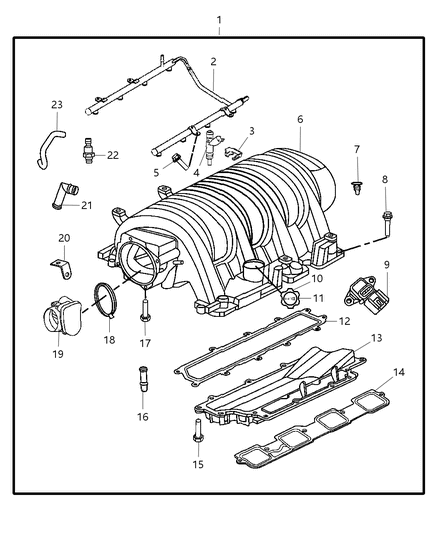 Mopar Intake Manifold Gasket Set For 6.1L Hemi – Dodge Charger Chrysler 300 Jeep (Pair)
