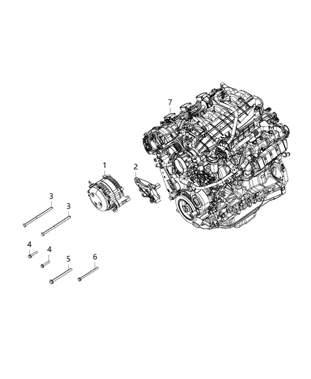 2019 Jeep Wrangler Generator/Alternator & Related Parts Diagram 4