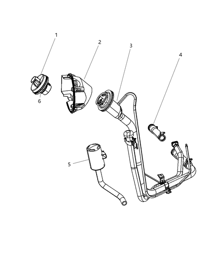 2007 Dodge Nitro Hose-Fuel Diagram for 52129228AD