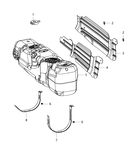 2013 Ram 3500 Pickup Fuel Tank Diagram