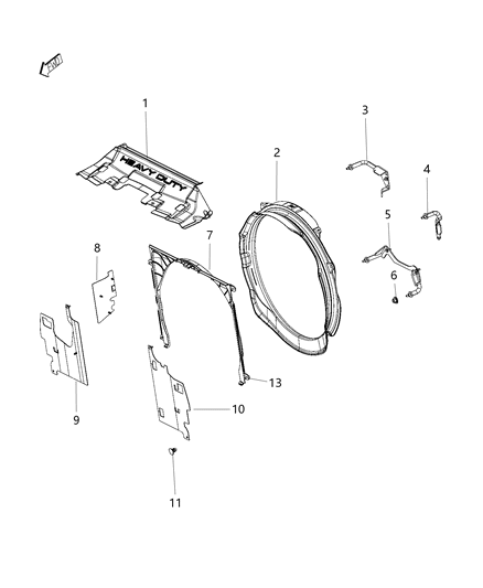 2014 Ram 5500 Radiator Seals, Shields, Baffles, And Shrouds Diagram 2