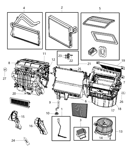 2017 Jeep Patriot A/C & Heater Unit Diagram