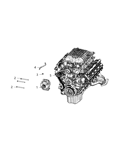 2020 Dodge Charger Generator/Alternator & Related Parts Diagram 1
