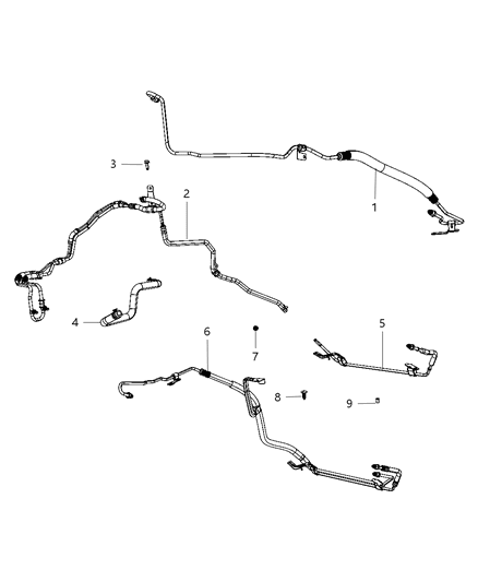 2012 Dodge Caliber Hose-Power Steering Pressure Diagram for 5105975AF