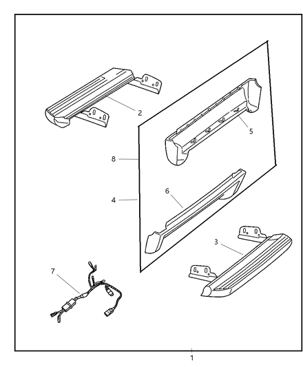 2001 Jeep Grand Cherokee CLADDING-Running Board Diagram for 82205932