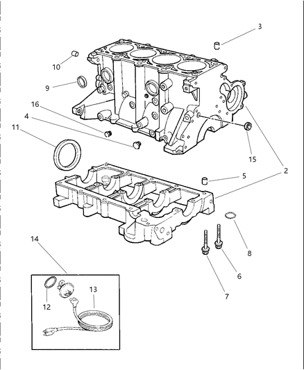 1998 Chrysler Sebring Convertible Cylinder Block Diagram 1