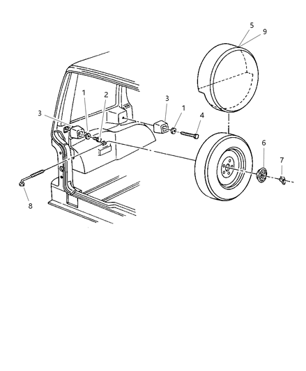 1998 Jeep Grand Cherokee Screw-HEXAGON FLANGE Head Diagram for 6504903AA