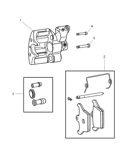 2003 Dodge Viper Caliper, Parking Brake Diagram