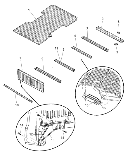 2001 Dodge Dakota Quarter Panel-Front Box Diagram for 55362027AA