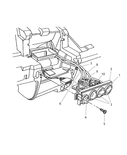 1997 Dodge Neon Knob A/C Control Diagram for MK01TX9