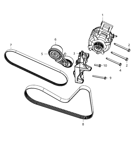 2010 Dodge Avenger Belt-SERPENTINE Diagram for 4891935AB