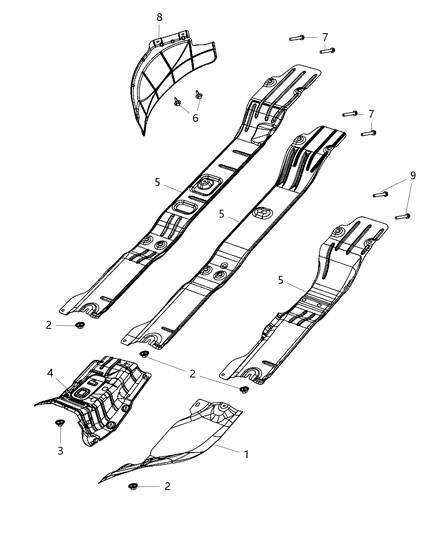 2019 Ram 1500 Classic Exhaust System Heat Shield Diagram