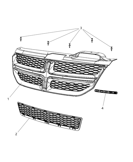 2011 Dodge Journey Grille Diagram