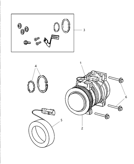 2005 Dodge Viper Bracket-A/C Compressor Diagram for 5037348AC