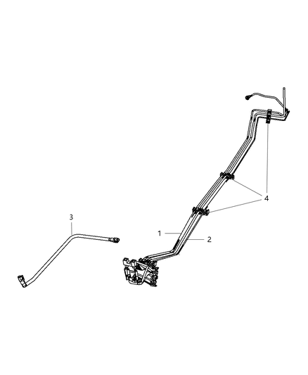 2009 Dodge Journey Fuel Lines & Related Diagram