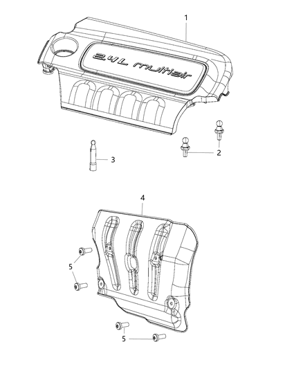 2016 Jeep Renegade Bolt-HEXAGON Head Diagram for 68128816AA