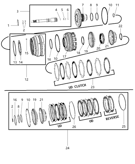 2008 Dodge Durango Input Clutch Assembly Diagram 6