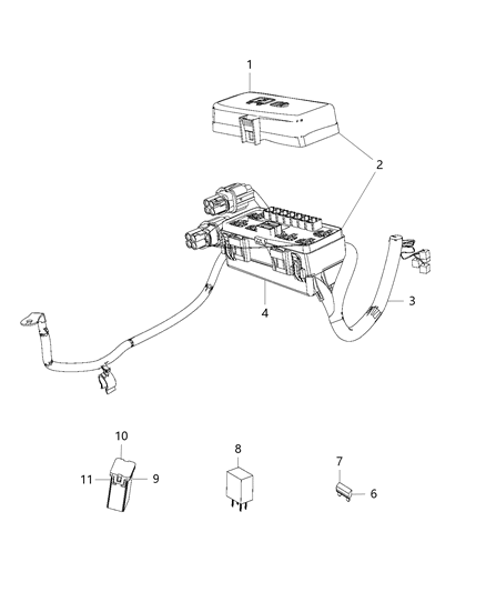 2015 Ram 3500 Auxiliary & Integral PDC Diagram